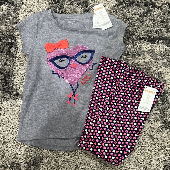 Lot De 2 Leggings Gymboree Fille Taille 10/12 – Neuf Avec étiquettes, Motifs Unis Et Rayés